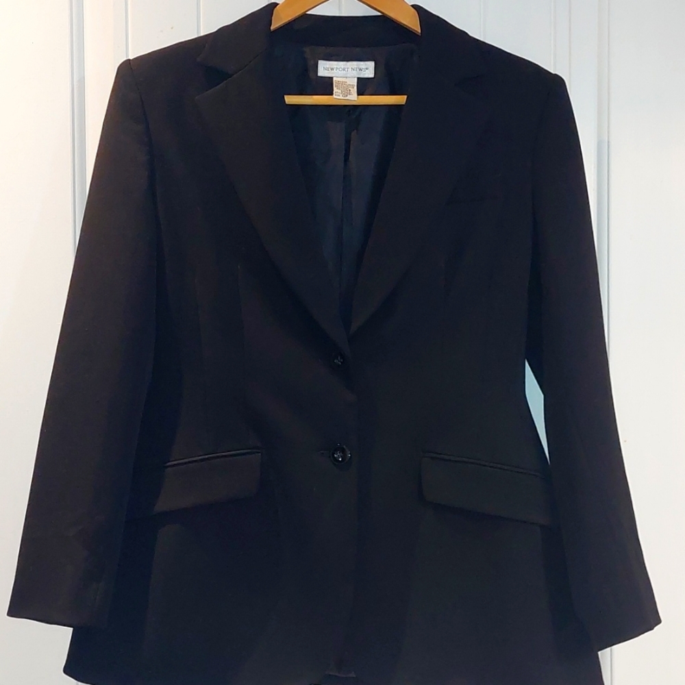 Newport News Blazer jacket, women's 12p, black